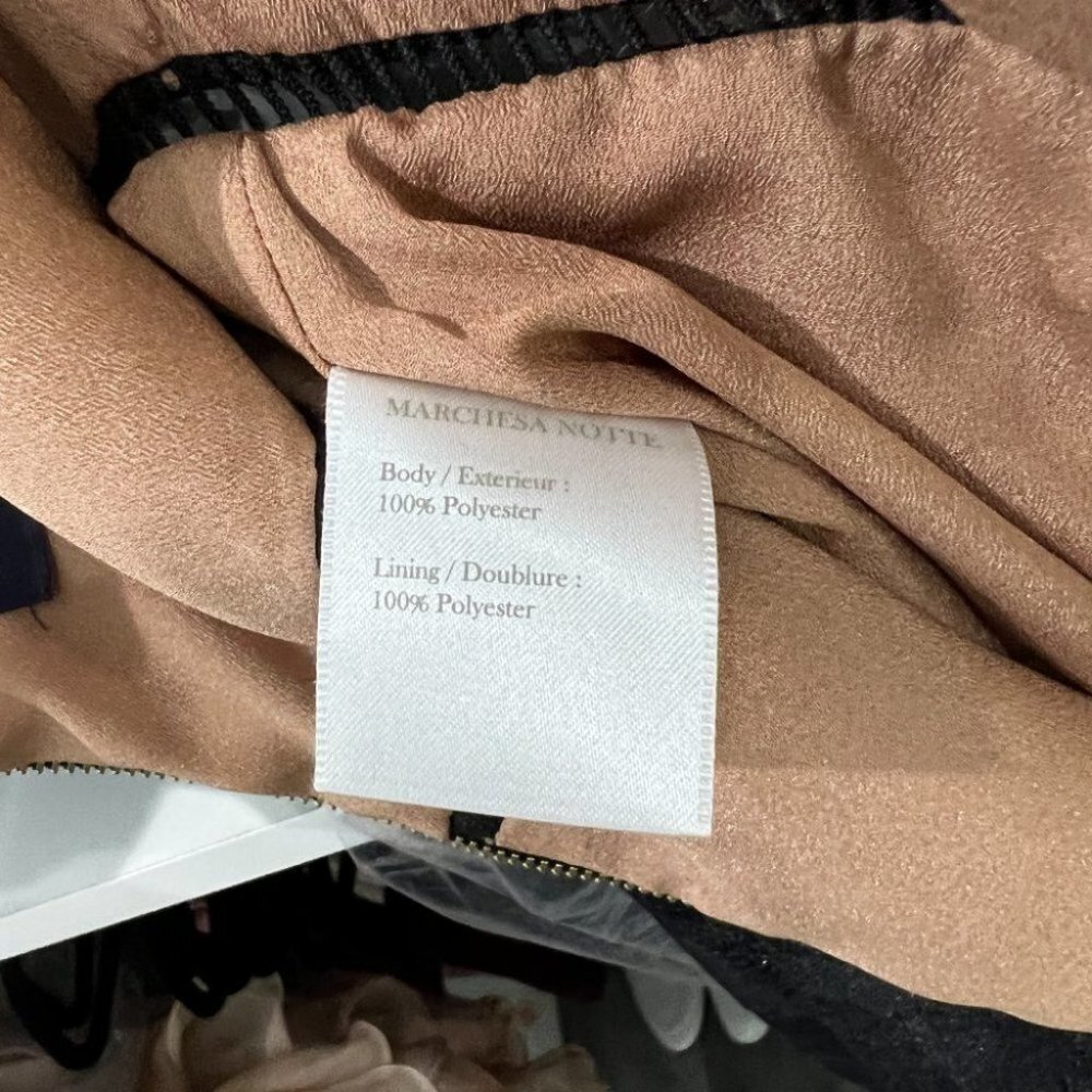 Marchesa Notte Black Guipure Lace Trumpet Midi Dress $895 - Picture 14 of 14